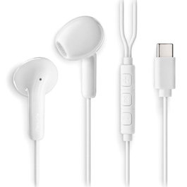 NGS Auriculares Intrauditivos Cross Glide con Micrófono USB Tipo-C, Blancos